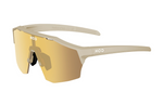 KOO Alibi Large sunglasses in sand matte frame with golden mirror lenses