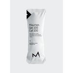 Maurten Gel 100 Caf 100 white energy gel packet with black M logo