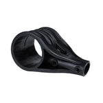 Kuat Ratchet Hinge black aluminum component shown in side profile angle view