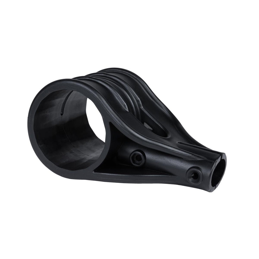 Kuat Ratchet Hinge black aluminum component shown in side profile angle view
