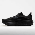 Brooks Ghost 18 running shoe in all black colorway on white background