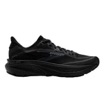 Brooks Ghost 18 running shoe in all black colorway side view