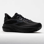 Brooks Ghost 18 running shoe in all black colorway on white background
