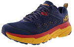 HOKA Challenger ATR 6 men's trail running shoe in navy blue and yellow colorway