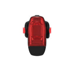 Lezyne KTV Drive+ rear bike light in black with red LED illuminated