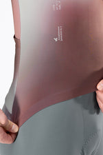 Close-up detail of Gobik Attitude 2.0 jersey lower hem and side panel showing Flank gradient transition