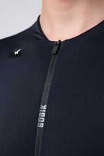 Gobik Avalon Long Sleeve Jersey in Ink Black with front zipper detail