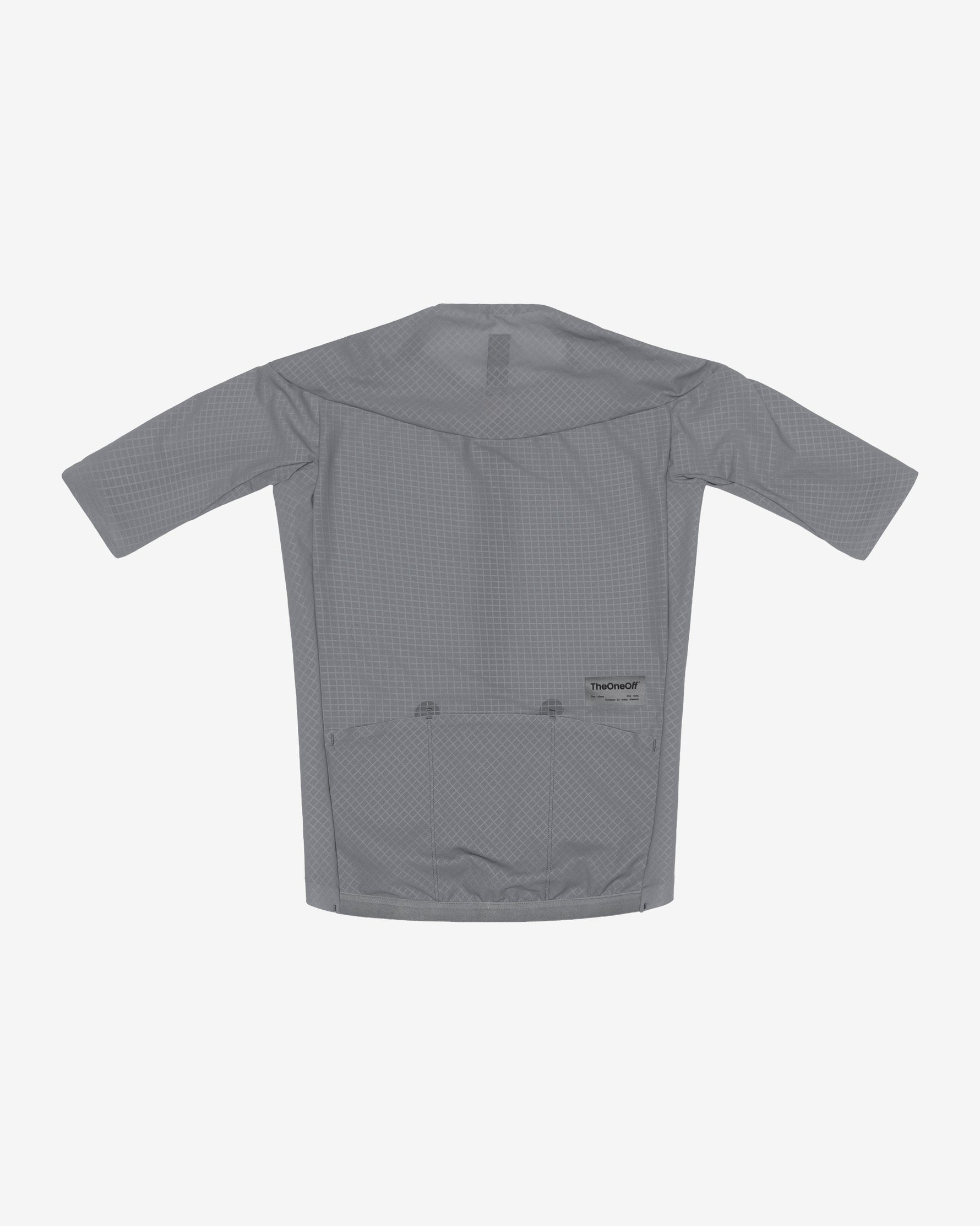 TheOneOff Krypton Short Sleeve Cycling Jersey in Future Gray, back view