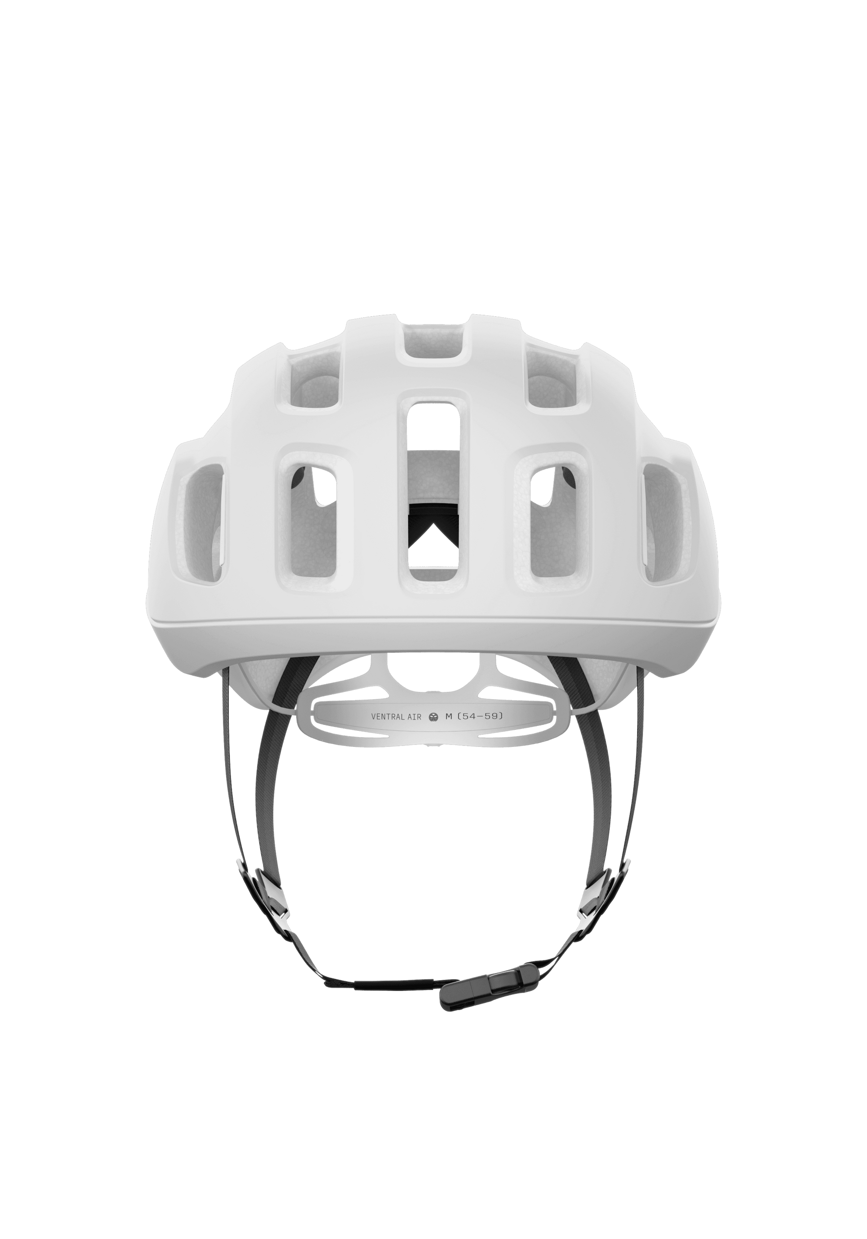 POC Ventral Air MIPS cycling helmet in hydrogen white matte finish with ventilation ports