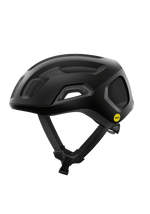 POC Ventral Air MIPS cycling helmet in matte black with yellow MIPS logo