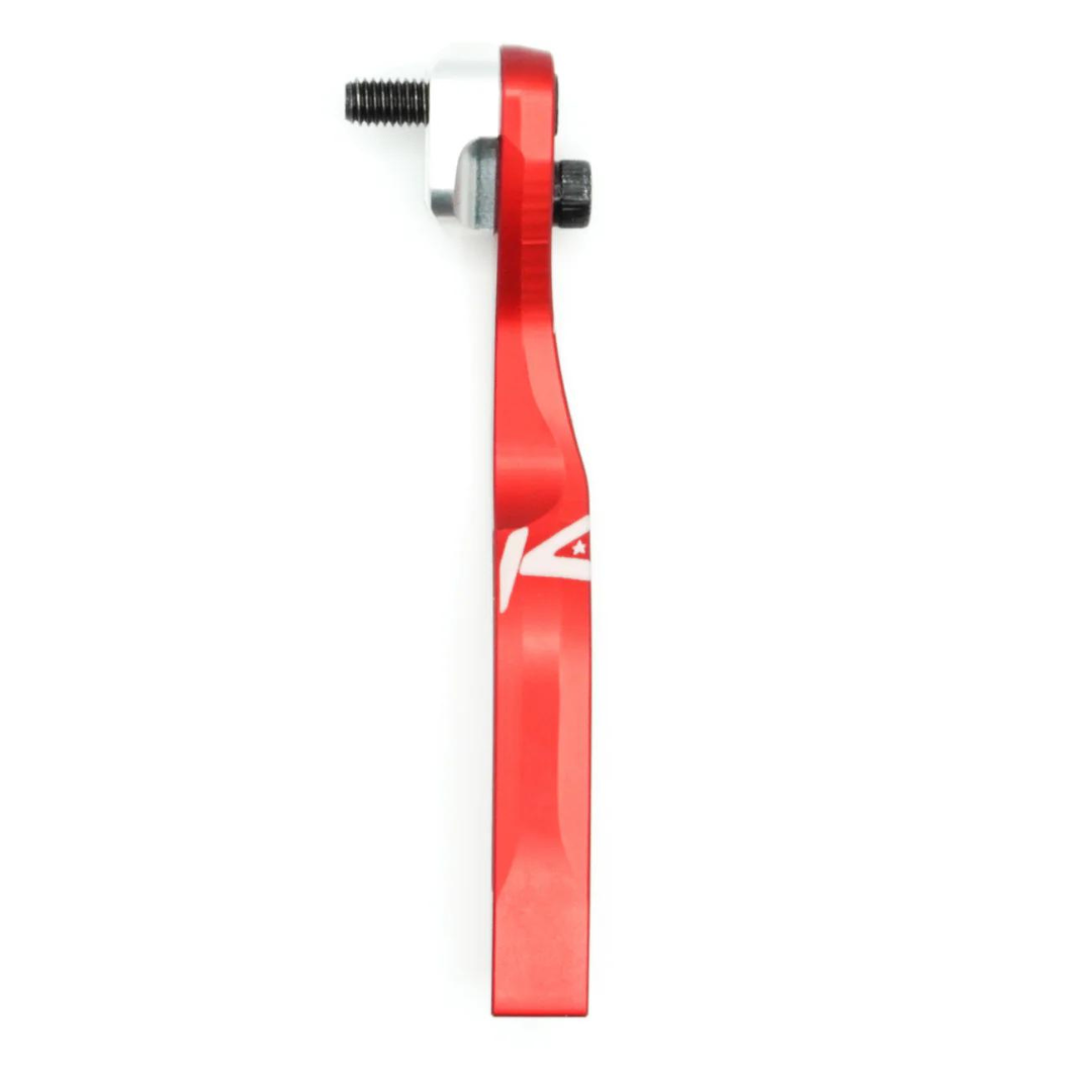 K-EDGE Pro Road Braze-on Chain Catcher in red anodized aluminum with mounting bolt