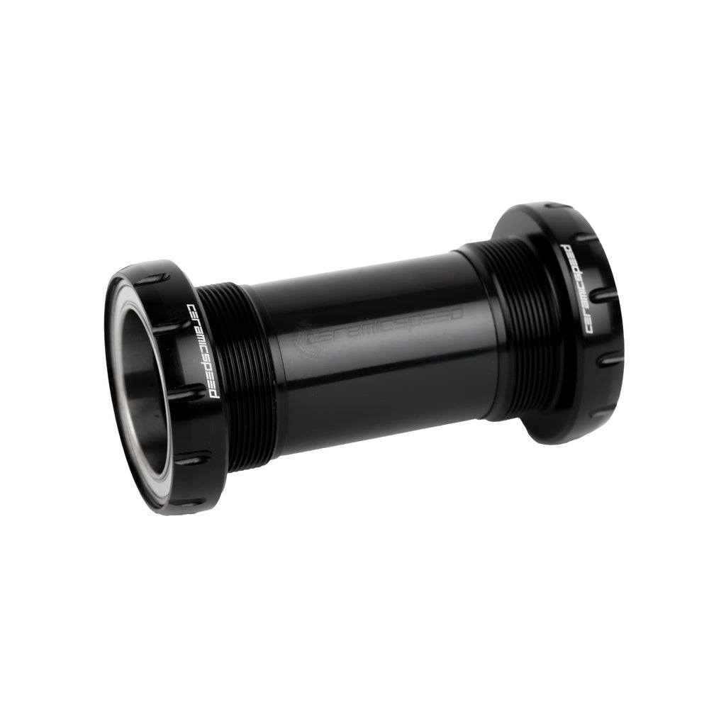 CeramicSpeed BB ALPHA bottom bracket in black with threaded cups and ceramic bearings