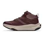 Hoka Transport Hike GTX hiking boot lateral view in deep mauve with tan midsole