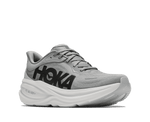 HOKA Clifton Pro running shoe in Stellar Grey with white ProGlide+ midsole