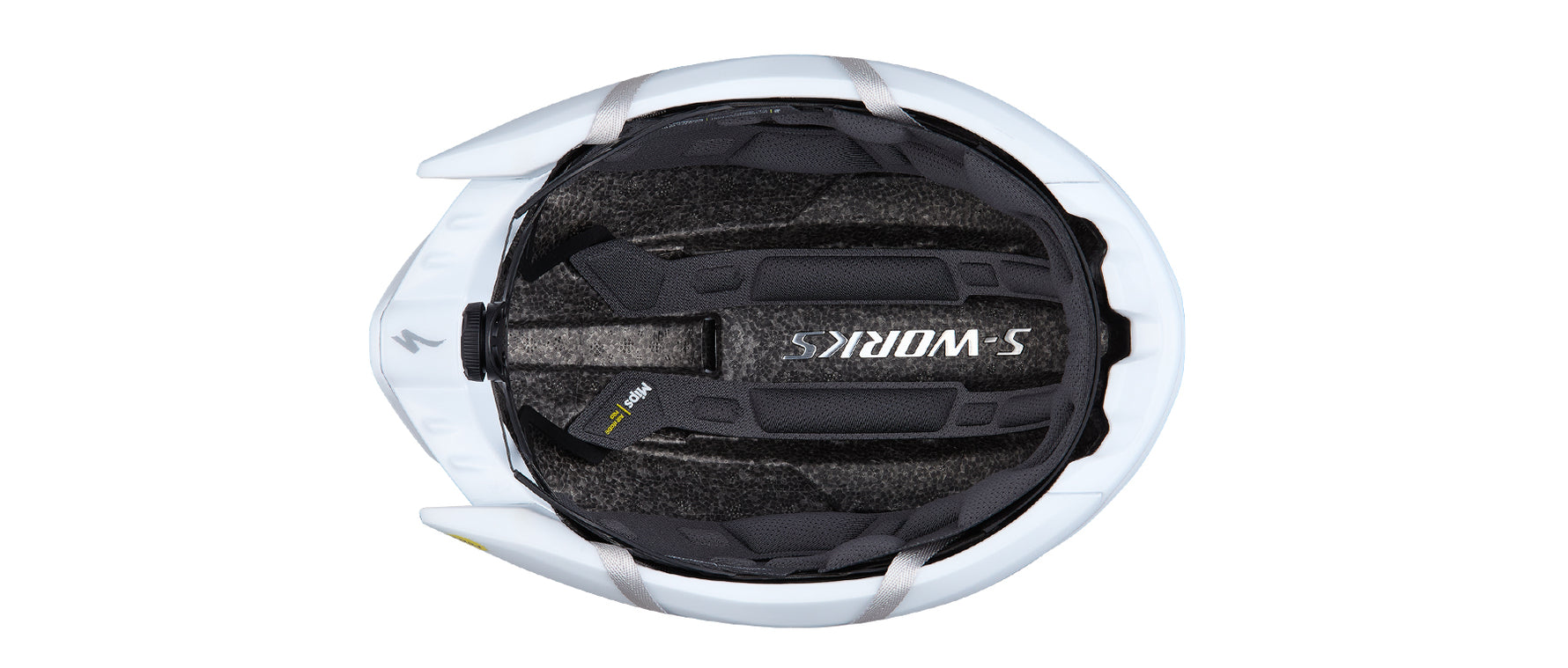 Specialized S-Works Evade cycling helmet interior view showing padding and adjustment system