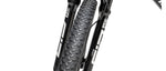 Close-up of RockShox Select+ suspension fork and knobby mountain bike tire on Specialized Epic 9