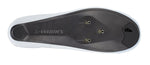 Specialized S-Works cycling shoe sole with cleats and white upper