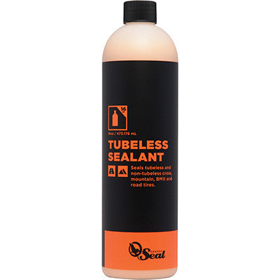 Orange Seal Tubeless Sealant 8oz bottle with black label and orange branding