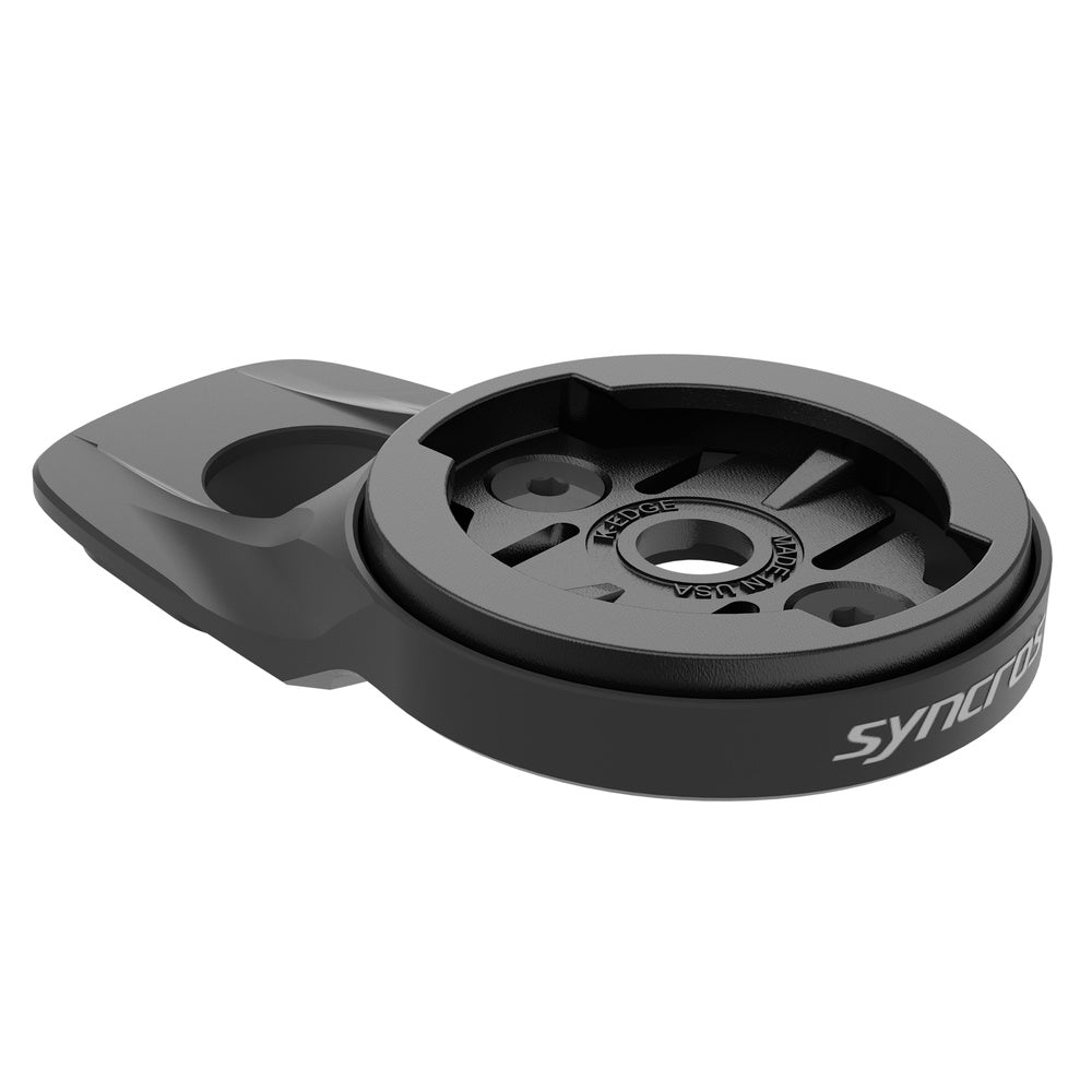 Syncros Top Cap Computer Mount MTB DC in black, anodized aluminum finish, studio shot