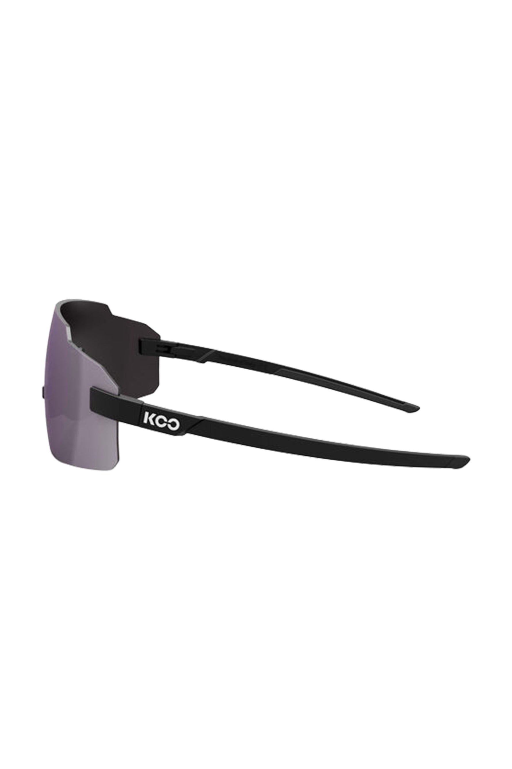 KOO Supernova cycling sunglasses in black matte with photochromic lens side view