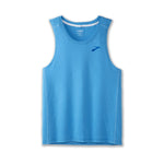 Brooks Distance Tank 2.0 men's sleeveless running tank in sky blue Spring Break color