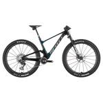 Scott Spark RC SL full-suspension mountain bike in dark carbon black with teal accents