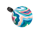 Electra bicycle bell with colorful swirl pattern in blues, greens, and pink waves