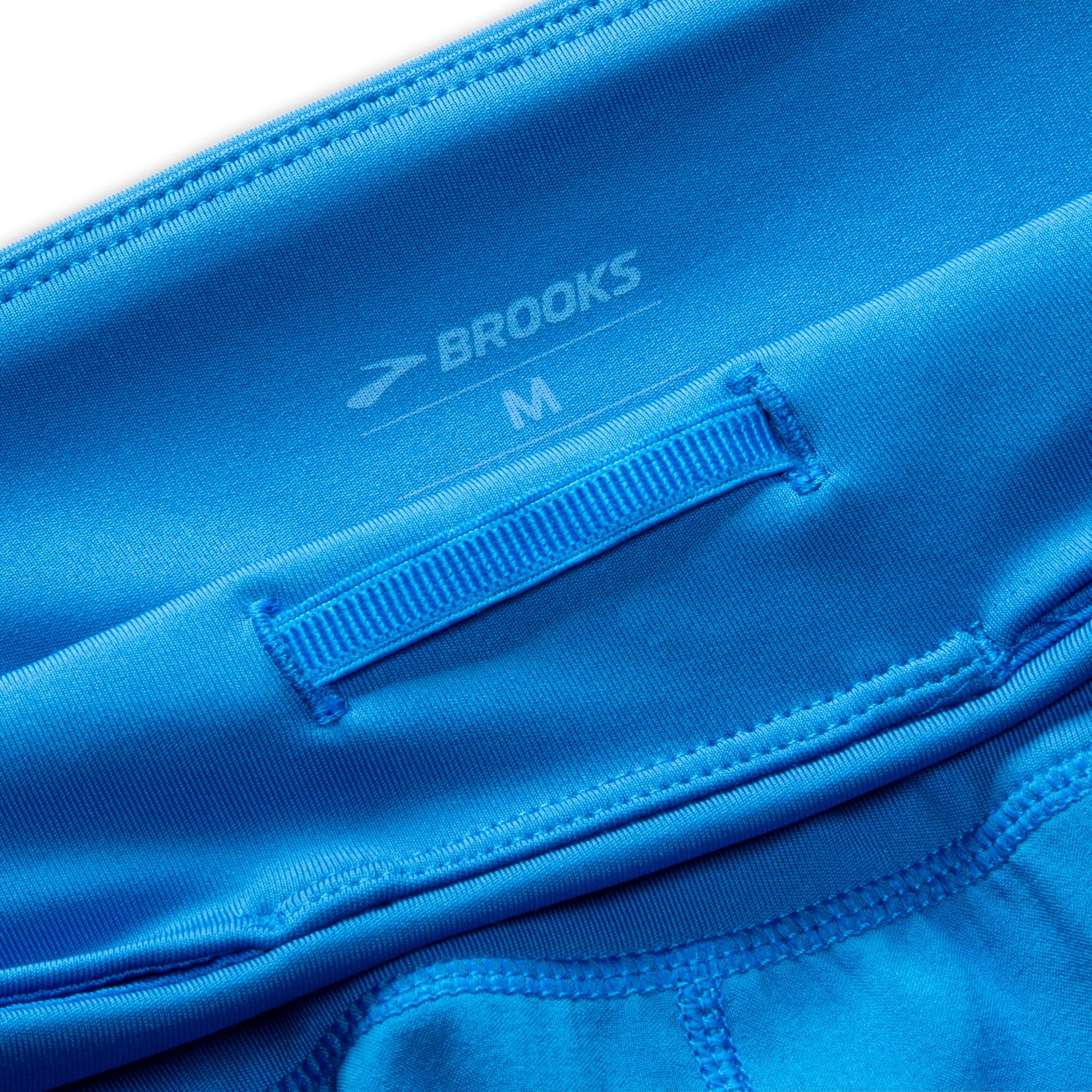 Brooks Chaser 5-inch Women's Running Short waistband detail in Azure Blue