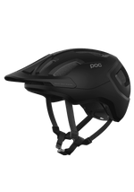 POC Axion Spin mountain bike helmet in matte black with visor and chin strap