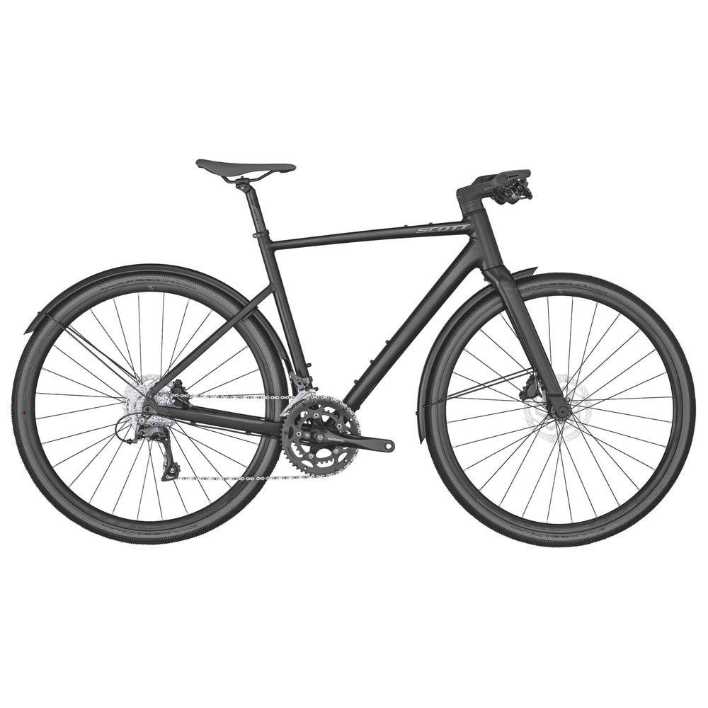 Scott Metrix 30 EQ urban bike in dark gray with disc brakes