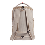 On Speed Pack 18L Lite backpack in cream, rear view showing padded straps and mesh back panel