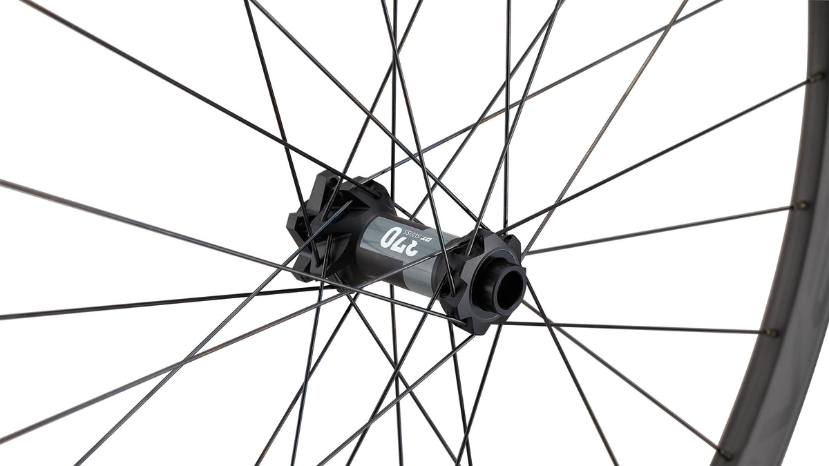 Specialized Roval Control SL front wheel with DT Swiss 370 hub, satin carbon rim, black spokes