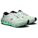 On Cloudrunner 3 Max pair of running shoes in white and verdite, three-quarter front view