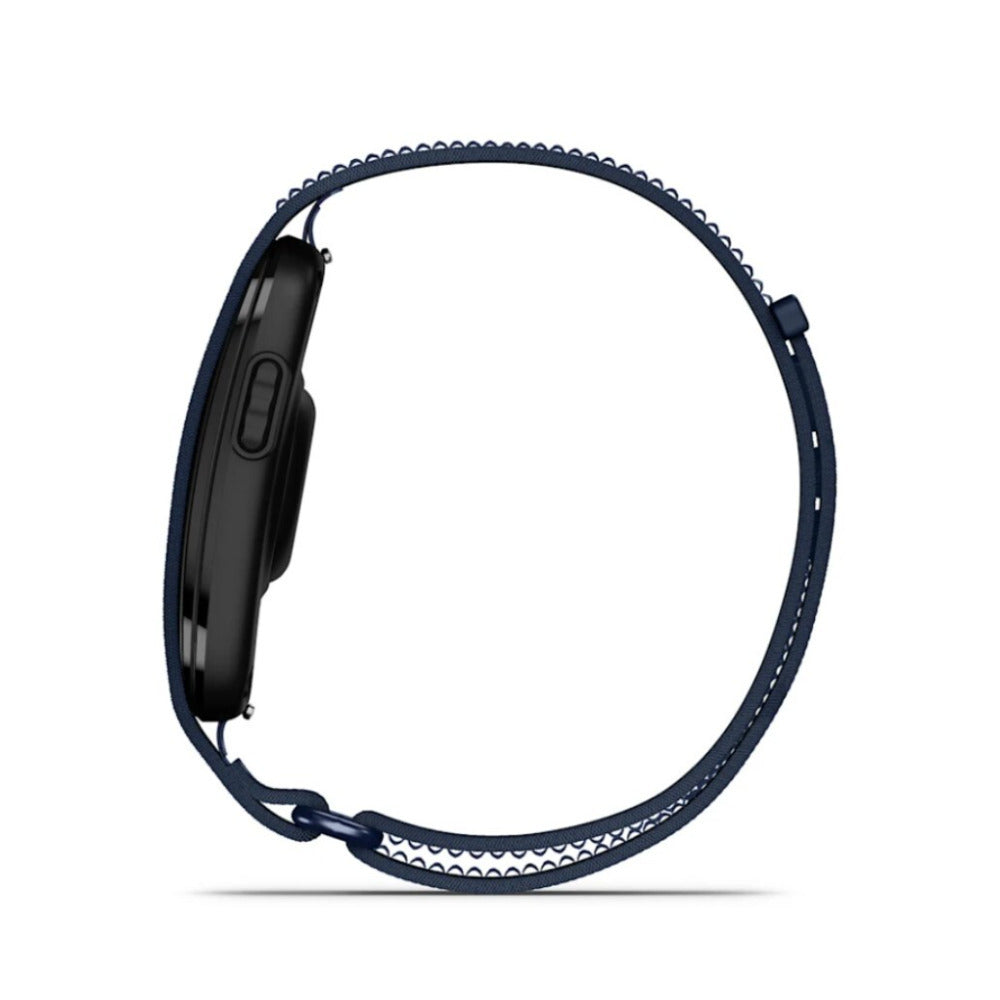 Garmin CIRQA Smart Band in Captain Blue shown from side profile view