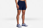 Brooks Sherpa 5-inch men's running shorts in navy blue on male model