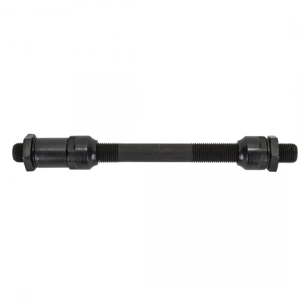 Wheel Master rear hub axle set, black CrMo steel, 10x1x130x141mm quick release