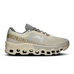 On Cloudmonster 2 running shoe in cream colorway with distinctive cloud sole
