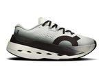 On Cloudboom Max women's running shoe in white and gray colorway