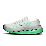 On Cloudrunner 3 Max running shoe medial view in white and verdite green colorway