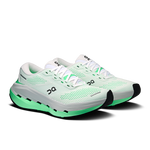 On Cloudrunner 3 Max pair of running shoes three-quarter front view in white and verdite