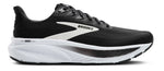 Brooks Ghost 17 men's running shoe in black with white Brooks logo and white midsole