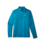 Brooks Dash 1/2 Zip 2.0 long sleeve pullover in HTR Cerulean blue