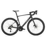 Scott Addict 30 road bike in dark grey with aerodynamic frame and drop handlebars