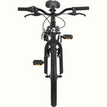 Retrospec Dart 20-inch kids mountain bike in matte black, front view