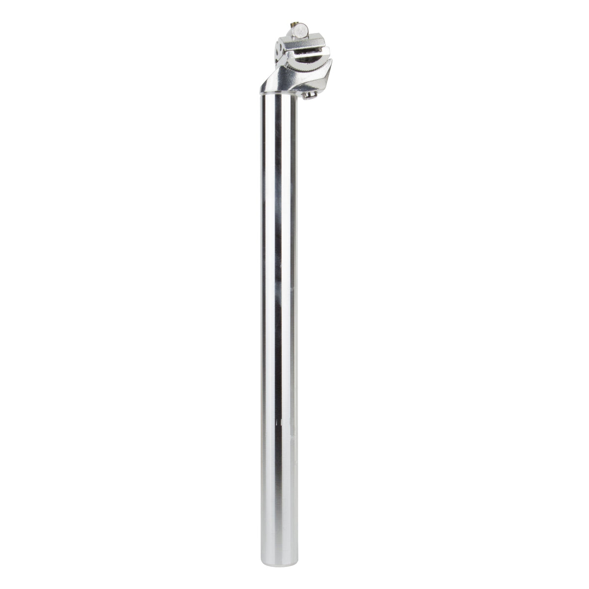 Sunlite Classic 27x350mm silver chrome bicycle seatpost with adjustable clamp head