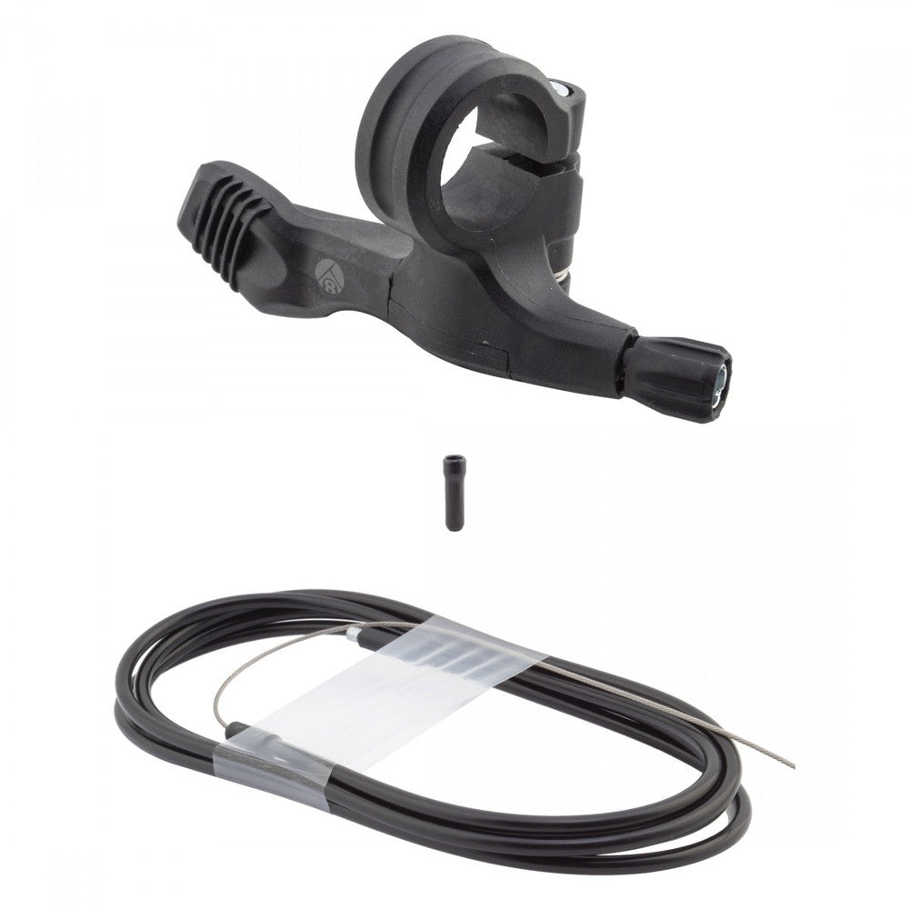 Origin8 Hangtime dropper seatpost remote lever with cable and housing in black