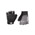 POC Essential Road Mesh cycling gloves in black and gray, fingerless design, both sides shown