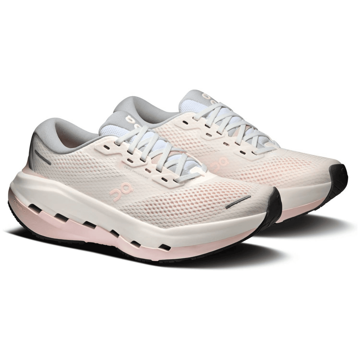 On Cloudrunner 3 Max women's running shoes in white and salt colorway, pair view