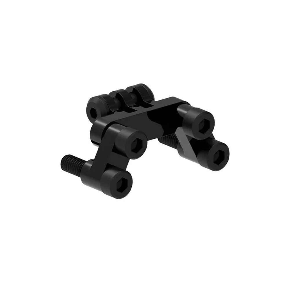Lezyne Flexi Aero black mount bracket with hex bolts on white background