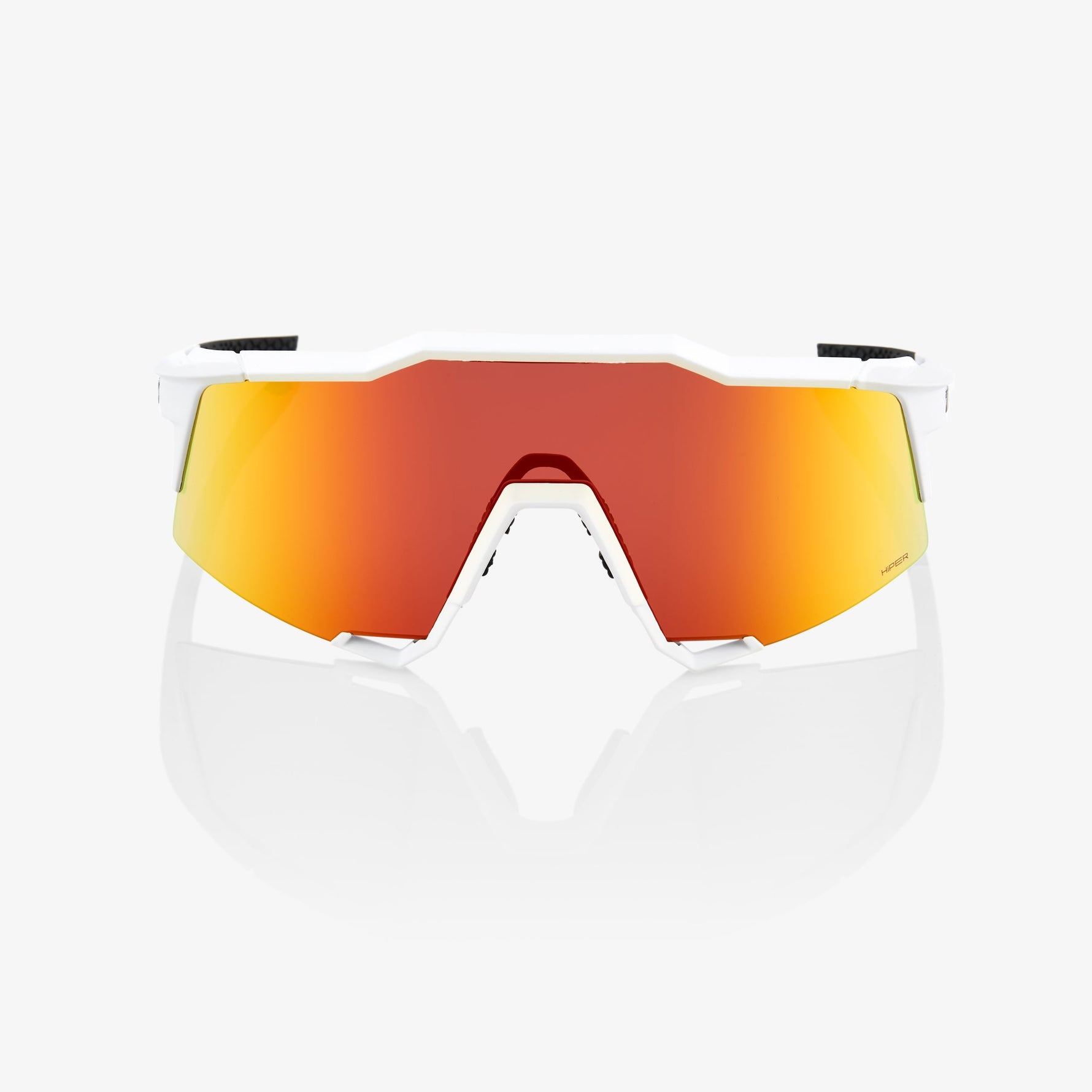 100% S2 sunglasses in soft tact off white with red mirror lens